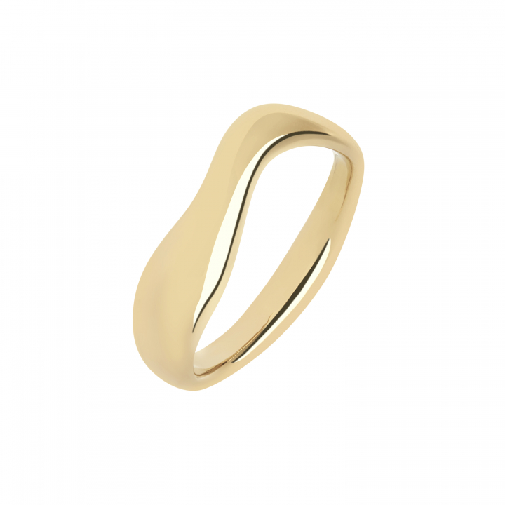 Vayu Ring Goldplated Silver in de groep Ringen / Gouden ringen bij SCANDINAVIAN JEWELRY DESIGN (500417YG)