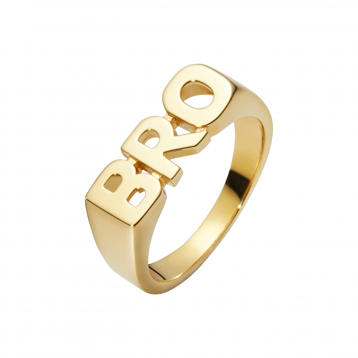 BRO Ring Goldplated Silver in de groep Ringen / Gouden ringen bij SCANDINAVIAN JEWELRY DESIGN (500463YG)