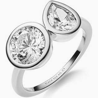 You & Me Ring Silver in de groep Ringen / Zilveren ringen bij SCANDINAVIAN JEWELRY DESIGN (500491AG)
