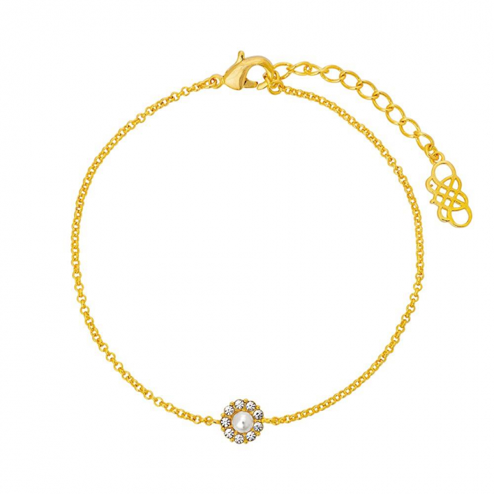 Petite Miss Sofia pearl Armbanden - Crystal (goud) in de groep Armbanden / Gouden armbanden bij SCANDINAVIAN JEWELRY DESIGN (50962)
