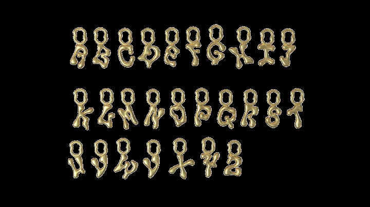 Fluent Letter Gold in de groep  bij SCANDINAVIAN JEWELRY DESIGN (700023YG)