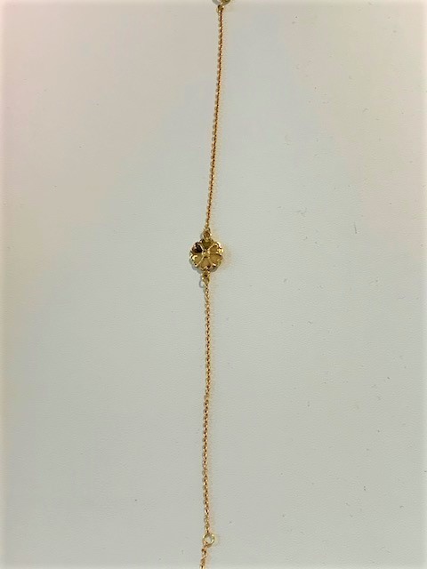 Uppland Armbanden 1 blomma goud 17+2 cm in de groep Armbanden / Gouden armbanden bij SCANDINAVIAN JEWELRY DESIGN (820078180)
