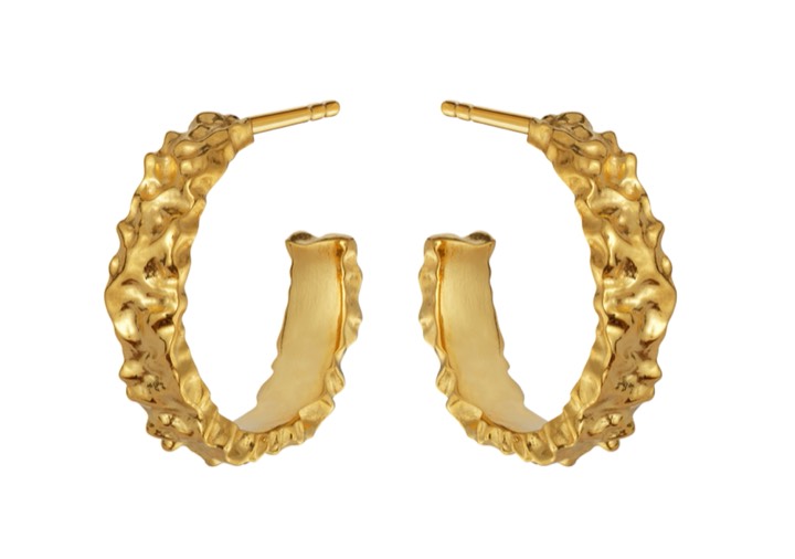 Aio Medium Oorbel (goud) in de groep Oorbellen / Gouden oorbellen bij SCANDINAVIAN JEWELRY DESIGN (9566a)