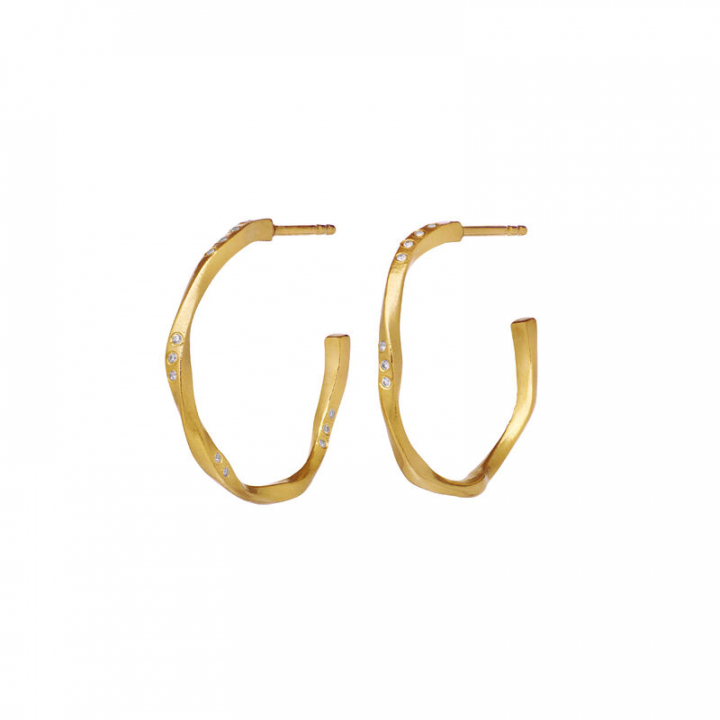 Echo Medium Oorbel Goud in de groep Oorbellen / Gouden oorbellen bij SCANDINAVIAN JEWELRY DESIGN (9862A)