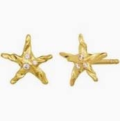 Lana Earrings Gold in de groep Oorbellen / Gouden oorbellen bij SCANDINAVIAN JEWELRY DESIGN (9875A)