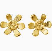 BLOSSOM Earrings Gold in de groep Oorbellen / Gouden oorbellen bij SCANDINAVIAN JEWELRY DESIGN (9909A)