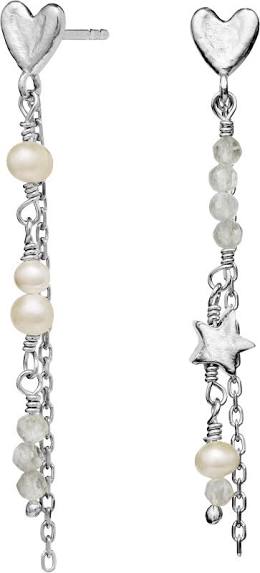 SILMA Earrings Silver in de groep Oorbellen / Pareloorbellen bij SCANDINAVIAN JEWELRY DESIGN (9947C)