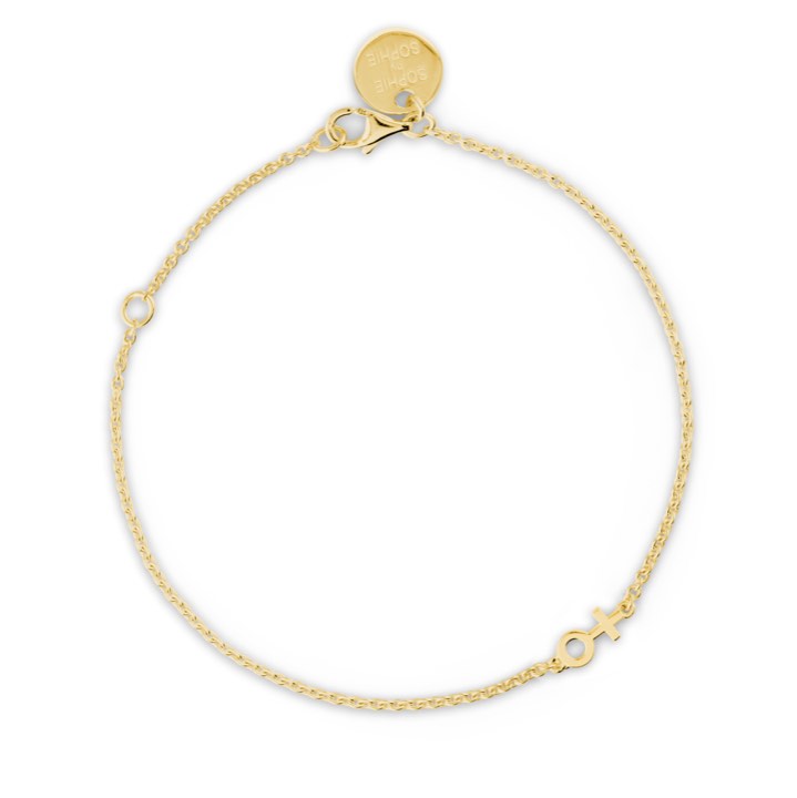 Woman symbol bracelet (Goud) in de groep Armbanden / Gouden armbanden bij SCANDINAVIAN JEWELRY DESIGN (B2084GPS0-OS)