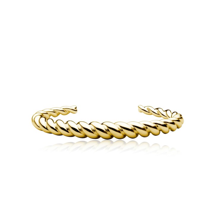 Twisted Cuff (goud) in de groep Armbanden / Bangles bij SCANDINAVIAN JEWELRY DESIGN (B2105GPB0-OS)