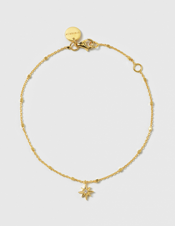 North Star Bracelet Gold in de groep Armbanden / Gouden armbanden bij SCANDINAVIAN JEWELRY DESIGN (BG1258)