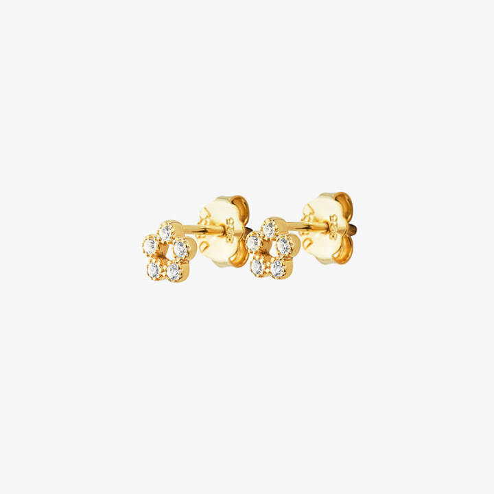 Bliss studs/Oorbel Goud in de groep Oorbellen / Diamanten oorbellen bij SCANDINAVIAN JEWELRY DESIGN (BLS-E1S00D-G)