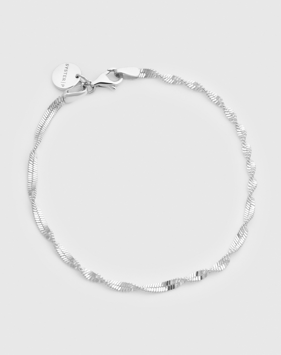 Herringbone Twisted Armbanden Zilver in de groep Armbanden / Zilveren armbanden bij SCANDINAVIAN JEWELRY DESIGN (BS1271)