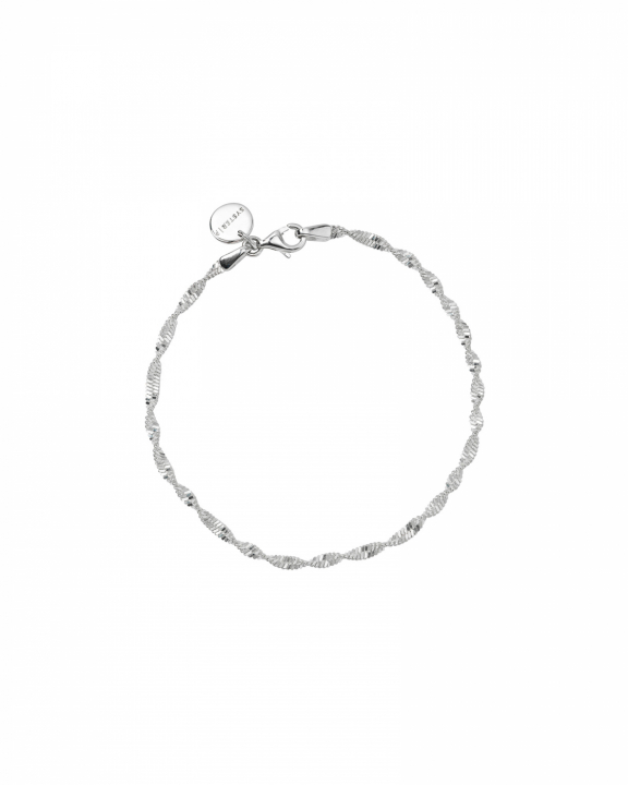 Herringbone Twisted Bracelet Silver S in de groep Armbanden / Zilveren armbanden bij SCANDINAVIAN JEWELRY DESIGN (BS1271SM)