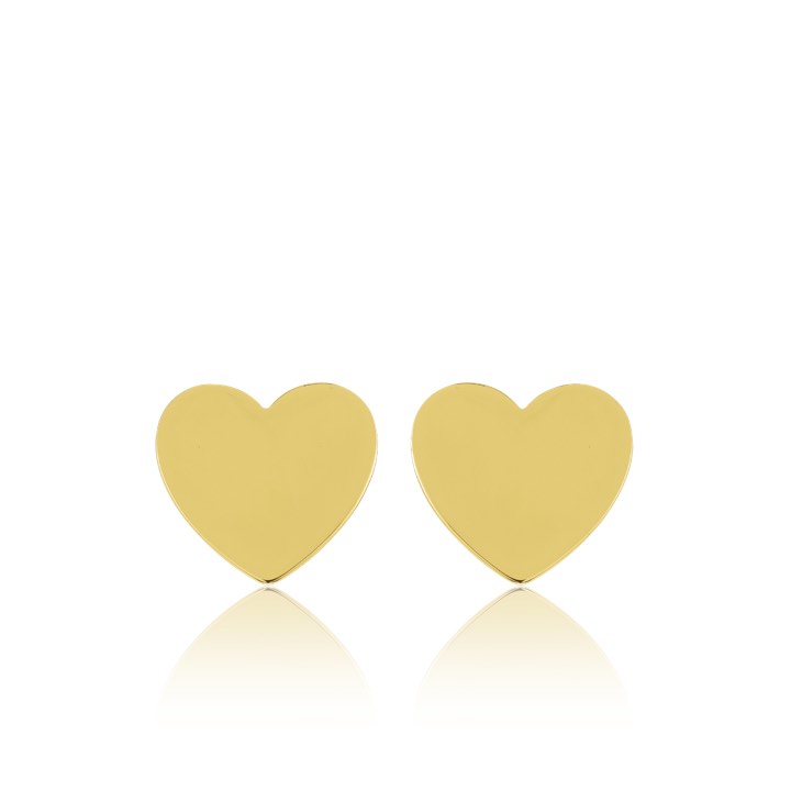 Heart Mini Studs Oorbel (goud) in de groep Oorbellen / Gouden oorbellen bij SCANDINAVIAN JEWELRY DESIGN (E1451GPS0-OS)