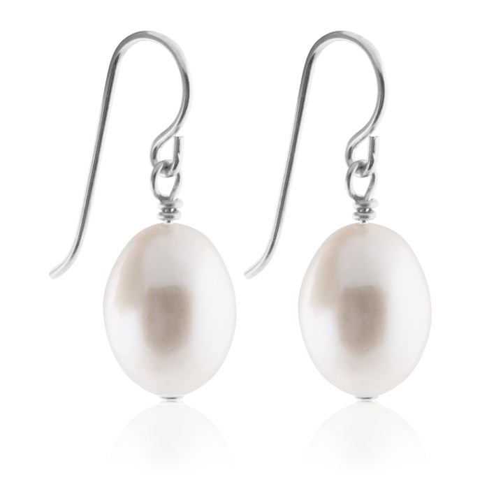 Product Image for SOPHIE by SOPHIE Oval Pearl Hook (Zilver)