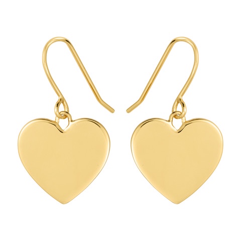 Heart Hook Oorbel (goud) in de groep Oorbellen / Gouden oorbellen bij SCANDINAVIAN JEWELRY DESIGN (E2102GPS0-OS)