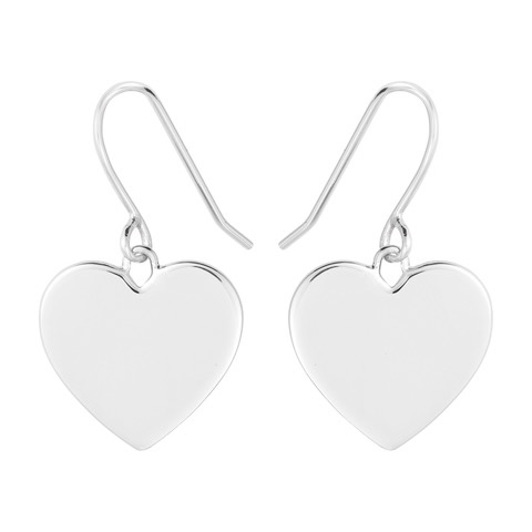 Heart Hook Oorbel (Zilver) in de groep Oorbellen / Zilveren oorbellen bij SCANDINAVIAN JEWELRY DESIGN (E2102RHS0-OS)