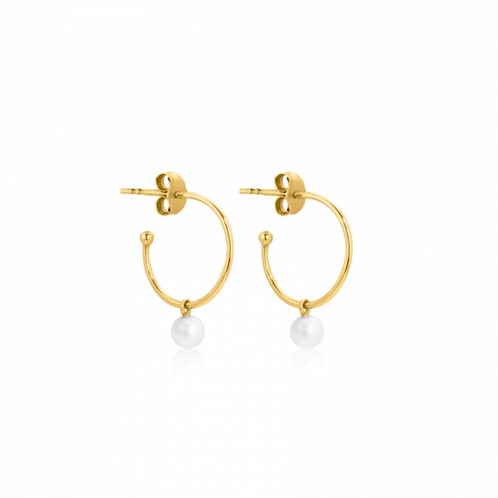 Product Image for SOPHIE by SOPHIE Pearl Mini Hoops Oorbel (goud)