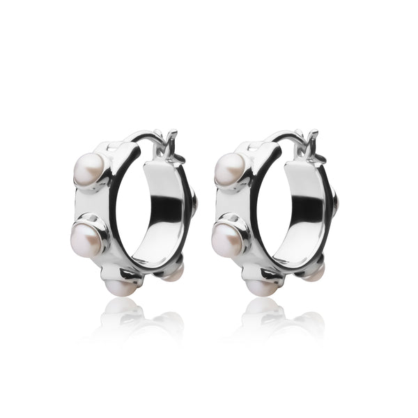 Product Image for SOPHIE by SOPHIE Funky Pearl Mini Hoops Oorbel (Zilver)