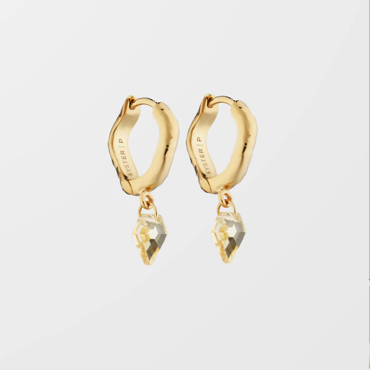 Product Image for SYSTER P Diamona Citrine Oorbel Gold