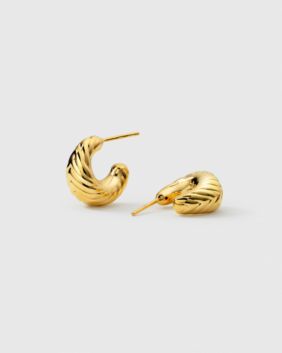 Bolded Little Sis Chevron Gold in de groep Oorbellen / Gouden oorbellen bij SCANDINAVIAN JEWELRY DESIGN (EG1292)
