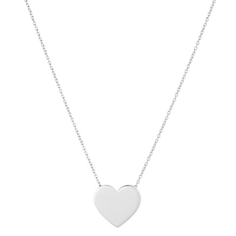 Heart Large Kettingen (Zilver) 42 cm in de groep Kettingen / Zilveren kettingen bij SCANDINAVIAN JEWELRY DESIGN (N2103RHS0-OS)