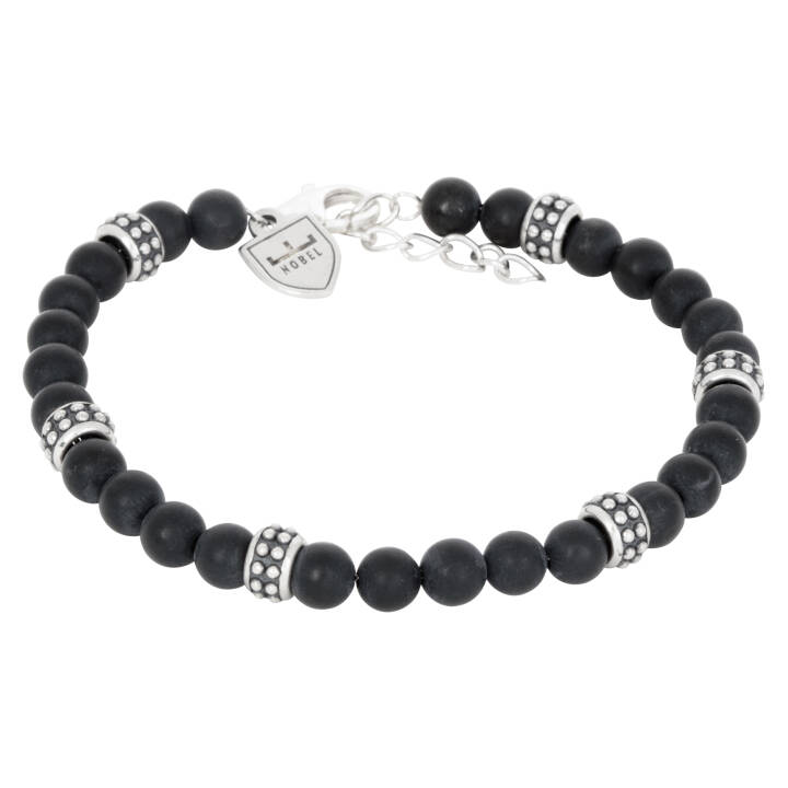 Product Image for NOBEL by BILLGREN Zilver/beadsArmbanden Onyx.,5+3cm
