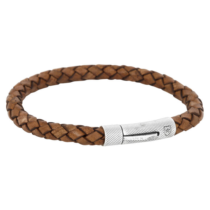 Product Image for NOBEL by BILLGREN Zilver/läderArmbanden brunt.,5cm
