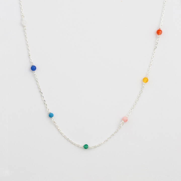 Santa Monica Multicolour Kettingen Zilver in de groep Kettingen / Zilveren kettingen bij SCANDINAVIAN JEWELRY DESIGN (NS1351)