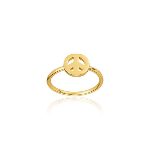 Peace Ring (goud) in de groep Ringen bij SCANDINAVIAN JEWELRY DESIGN (R2101GPS0)