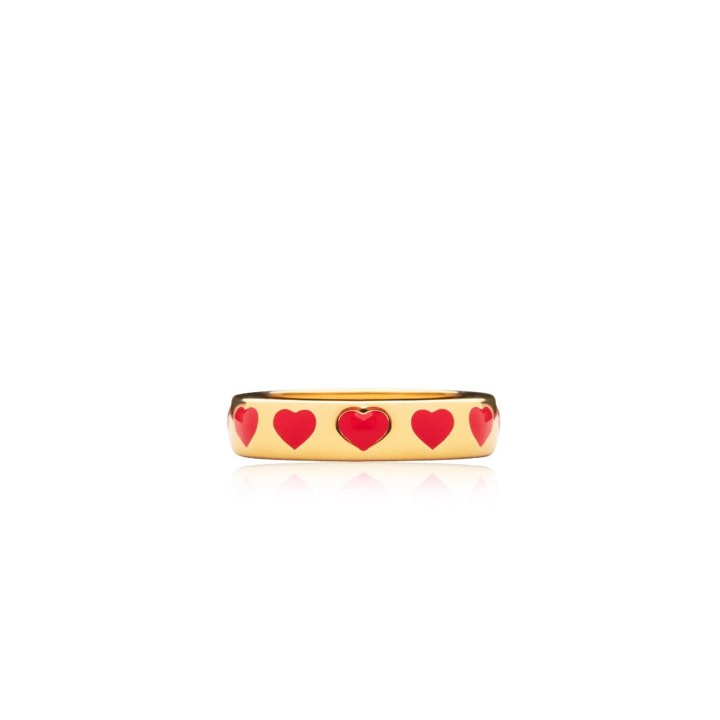 Red heart ring (Goud) in de groep Ringen / Gouden ringen bij SCANDINAVIAN JEWELRY DESIGN (R2115GPS0)