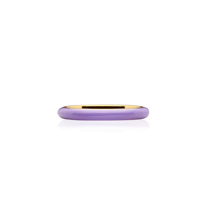 Enamel thin ring purple (Goud) in de groep Ringen / Gouden ringen bij SCANDINAVIAN JEWELRY DESIGN (R2140GEPU)