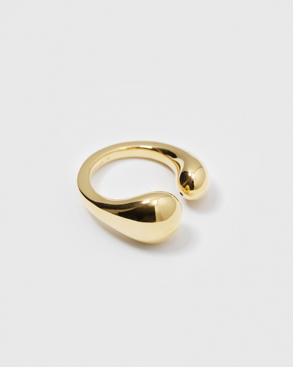 Bolded Drops Ring Gold in de groep Ringen / Gouden ringen bij SCANDINAVIAN JEWELRY DESIGN (RG1198)