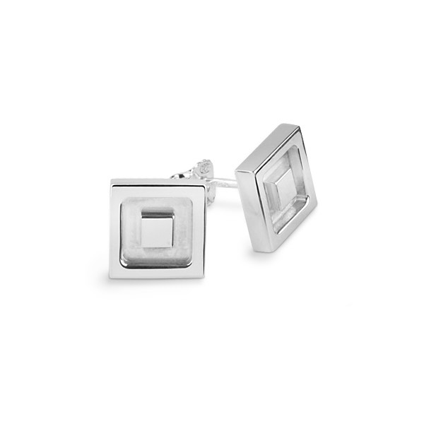 Product Image for Skanshage SWEDEN Oorbel Zilver Square Oorbel Zilver