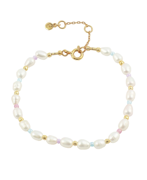 Pastel Pearl Bracelet Goud in de groep Armbanden / Gouden armbanden bij SCANDINAVIAN JEWELRY DESIGN (S08086-G)