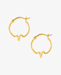 HOOPS Heartbeat Gold in de groep Oorbellen / Gouden oorbellen bij SCANDINAVIAN JEWELRY DESIGN (S08097G)