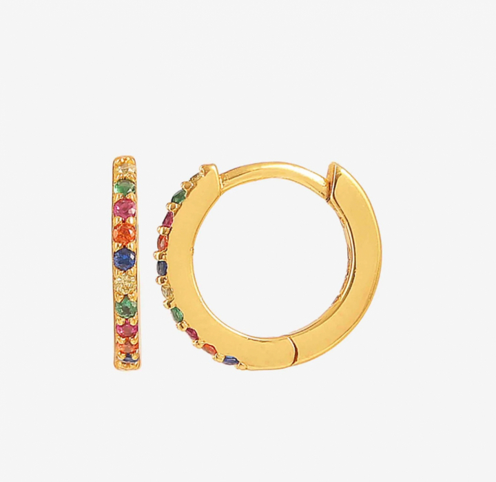 Esta Multi Earrings Goud in de groep Oorbellen / Gouden oorbellen bij SCANDINAVIAN JEWELRY DESIGN (S08219-G-MU)