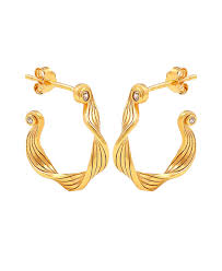 Audrey hoops Gold in de groep Oorbellen / Gouden oorbellen bij SCANDINAVIAN JEWELRY DESIGN (S08601G)