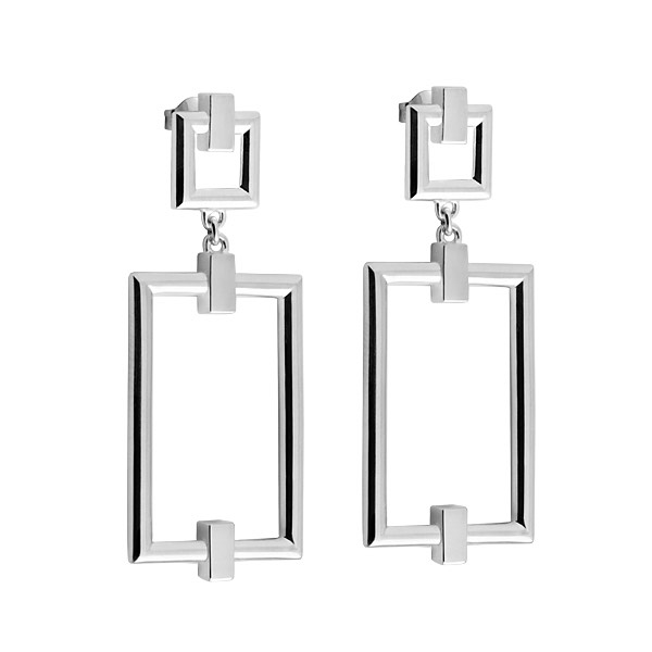 Product Image for Skanshage SWEDEN Detail Square Grand Oorbel Zilver