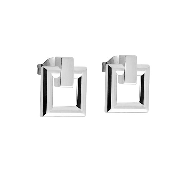 Product Image for Skanshage SWEDEN Detail Square Oorbel Zilver