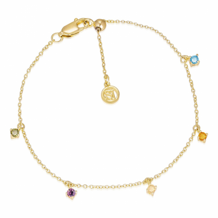 ELLERA PICCOLO Bracelets (Goud) in de groep Armbanden / Gouden armbanden bij SCANDINAVIAN JEWELRY DESIGN (SJ-B12211-ACZ-SG)