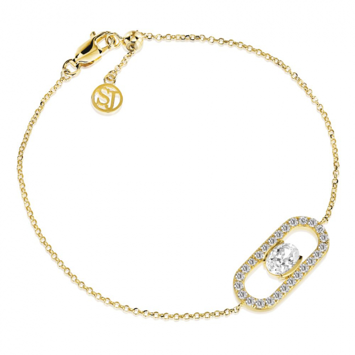 Product Image for Sif Jakobs Ellisse Carezza - 18k Goudpläterad, med vita zirkoner Armbanden