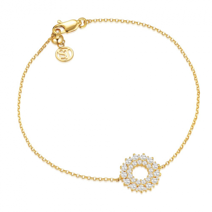 LIVIGNO BRACELET Goud in de groep Armbanden / Gouden armbanden bij SCANDINAVIAN JEWELRY DESIGN (SJ-B2366-CZ-YG)