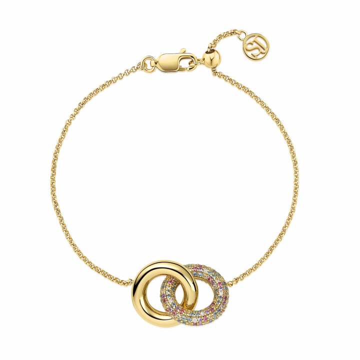CARRARA Bracelet Gold in de groep Armbanden / Gouden armbanden bij SCANDINAVIAN JEWELRY DESIGN (SJ-B2477-XCZ-YG)