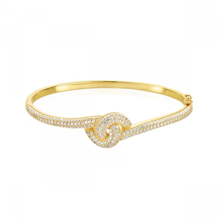 IMPERIA BANGLE Gold in de groep Armbanden / Bangles bij SCANDINAVIAN JEWELRY DESIGN (SJ-BG10752-CZ-YG)