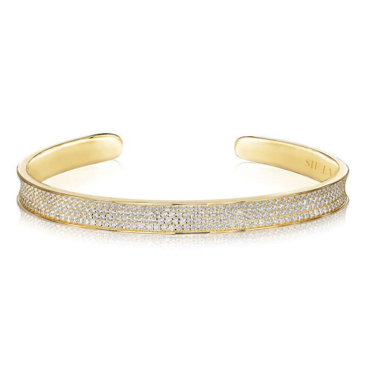 Product Image for Sif Jakobs Feline Concavo - 18k Goudpläterad, med vita zirkoner Armbanden