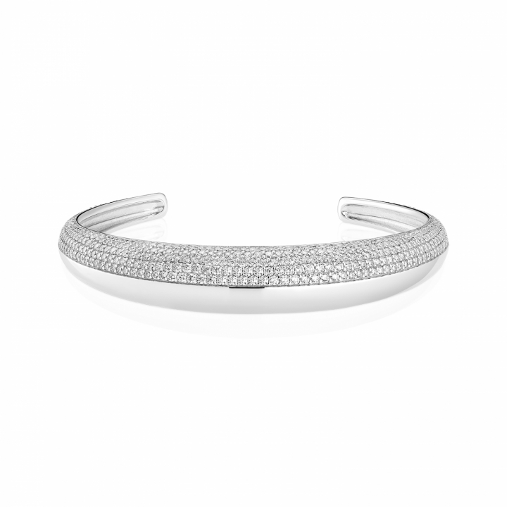 FASANO BANGLE Silver in de groep Armbanden / Bangles bij SCANDINAVIAN JEWELRY DESIGN (SJ-BG2487-CZ)