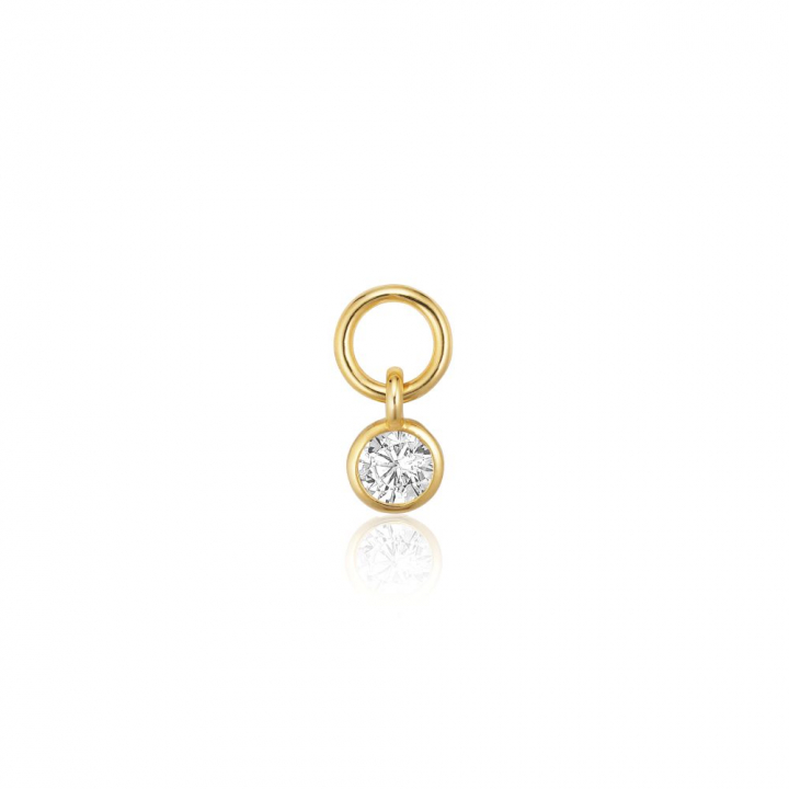 Product Image for Sif Jakobs Charm Ghiera Uno - 18k Goudpläterad, med vita zirkoner Hoop