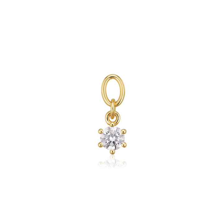 Product Image for Sif Jakobs Charm Circolo Uno - 18k Goudpläterad, med vita zirkoner Hoop