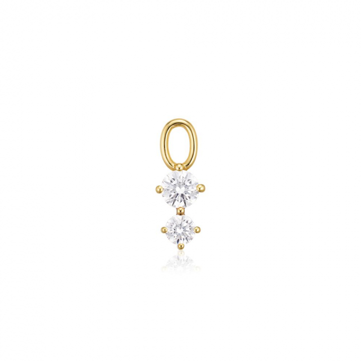 Product Image for Sif Jakobs Charm Circolo Due - 18k Goudpläterad, med vita zirkoner Hoop